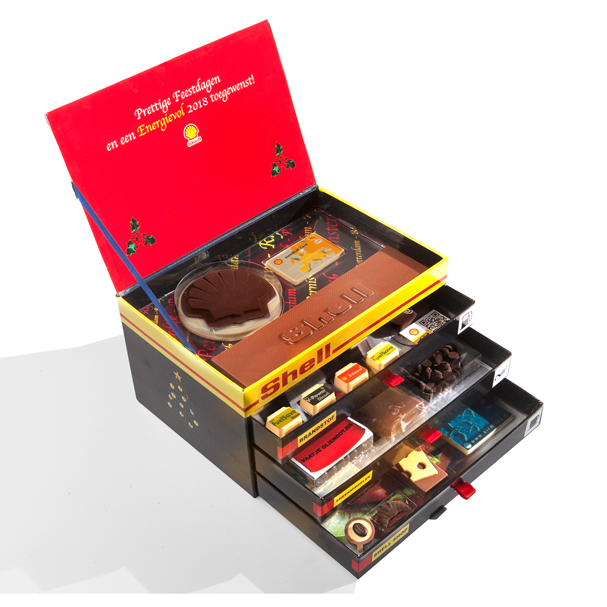 Shell relatiegeschenk chocolade